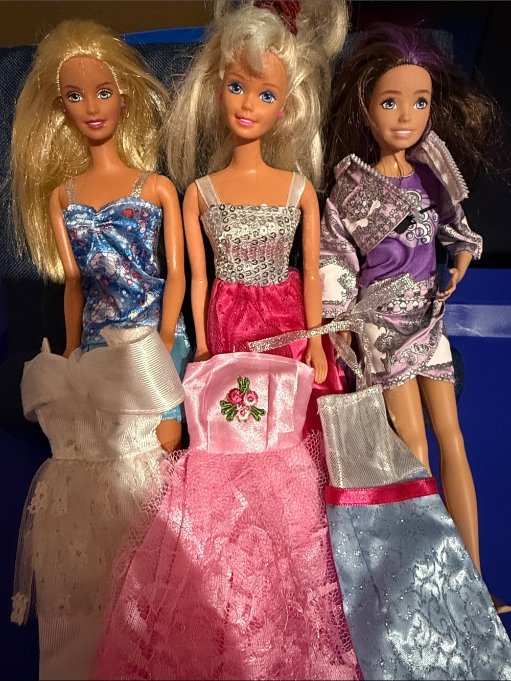 Vintage Barbie Bundle - 2 Barbies 1 skipper 6 outfits-1 is wedding dress
